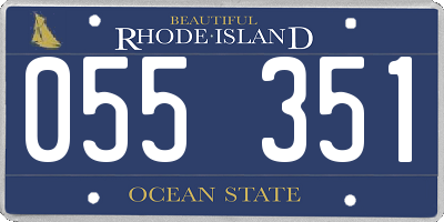 RI license plate 055351
