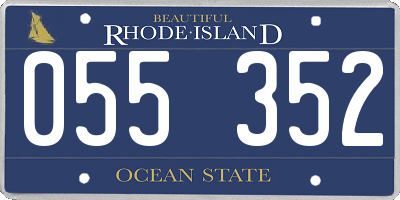 RI license plate 055352
