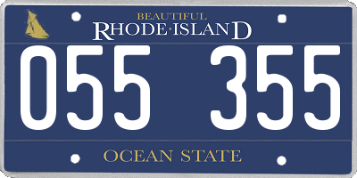 RI license plate 055355
