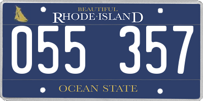 RI license plate 055357