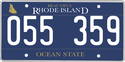 RI license plate 055359