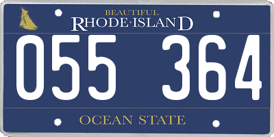 RI license plate 055364