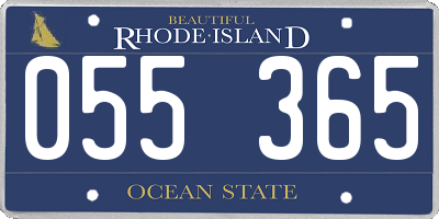 RI license plate 055365