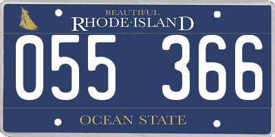 RI license plate 055366