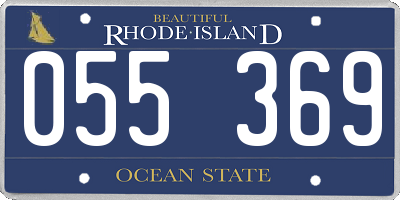 RI license plate 055369