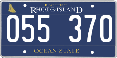 RI license plate 055370