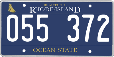RI license plate 055372