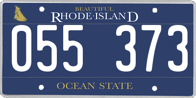RI license plate 055373