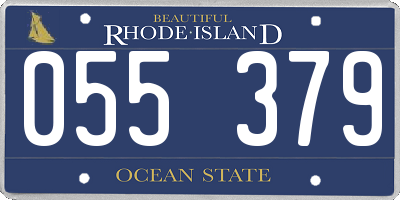 RI license plate 055379