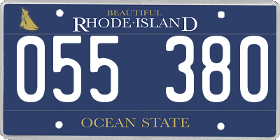RI license plate 055380
