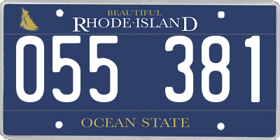 RI license plate 055381