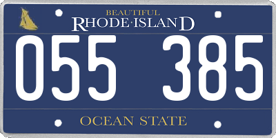 RI license plate 055385