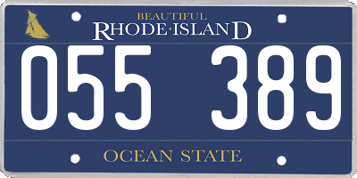 RI license plate 055389