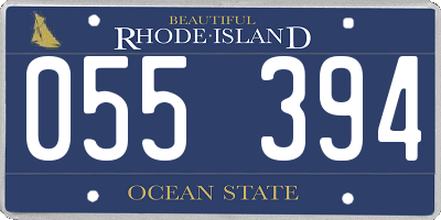 RI license plate 055394