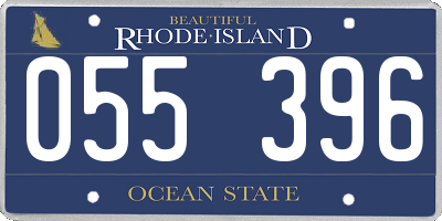 RI license plate 055396