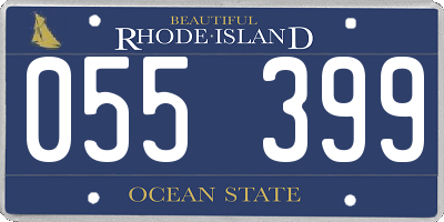 RI license plate 055399