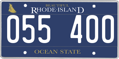 RI license plate 055400