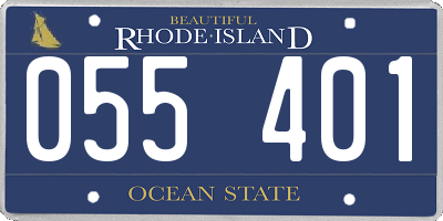 RI license plate 055401