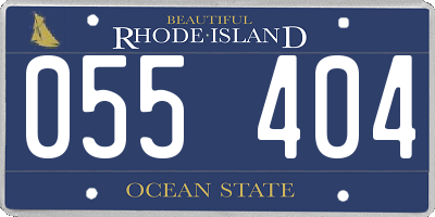 RI license plate 055404