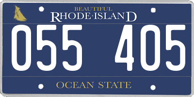 RI license plate 055405