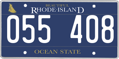 RI license plate 055408