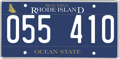 RI license plate 055410
