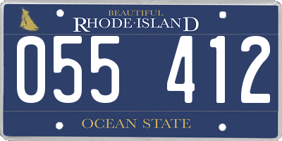 RI license plate 055412