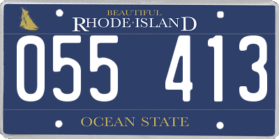 RI license plate 055413