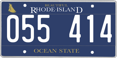 RI license plate 055414