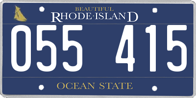 RI license plate 055415