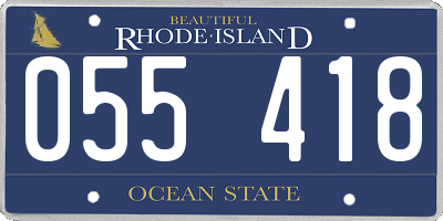 RI license plate 055418