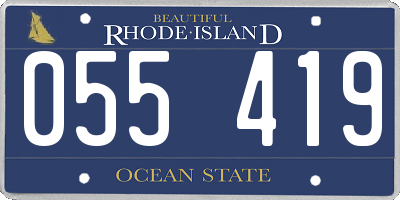 RI license plate 055419