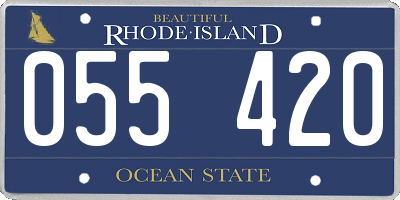 RI license plate 055420