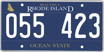 RI license plate 055423