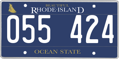 RI license plate 055424