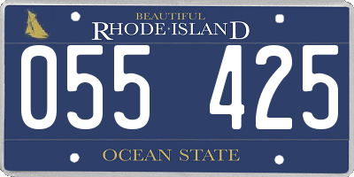 RI license plate 055425