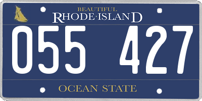 RI license plate 055427