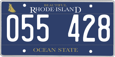RI license plate 055428