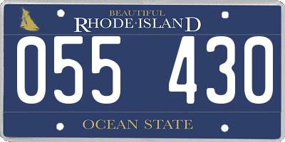 RI license plate 055430
