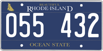 RI license plate 055432