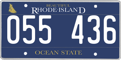 RI license plate 055436