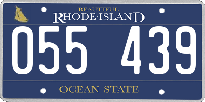 RI license plate 055439