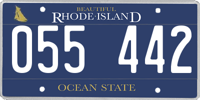 RI license plate 055442