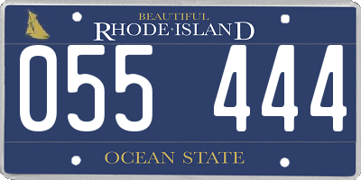 RI license plate 055444