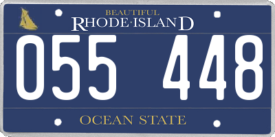 RI license plate 055448