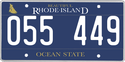 RI license plate 055449