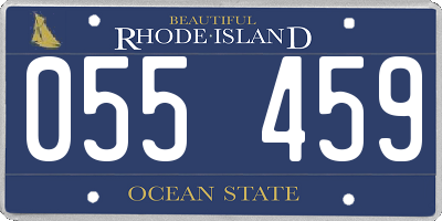 RI license plate 055459