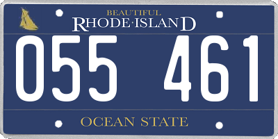 RI license plate 055461