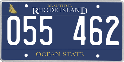 RI license plate 055462