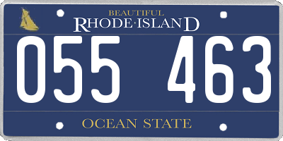 RI license plate 055463